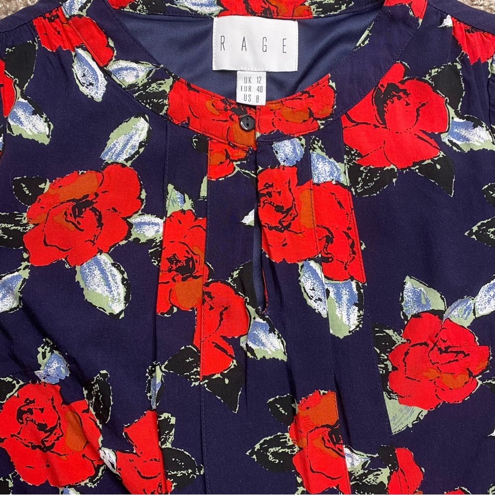 ASOS Rage Printed Tea Dress US 8 UK 12 - Picture 3 of 12